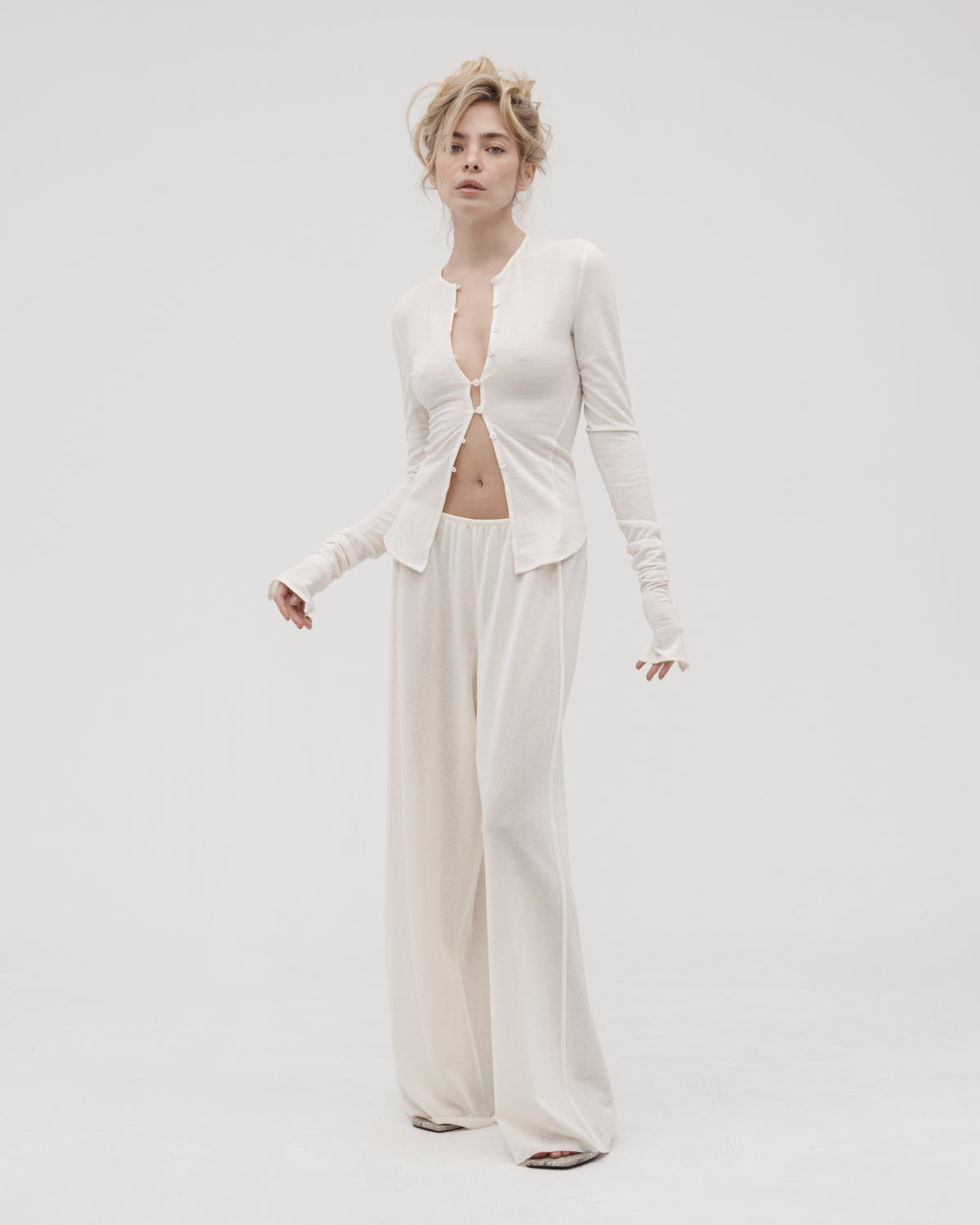 RELAXED PANTS IN MILK