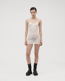 SHEER SILK MINI DRESS
