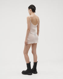SHEER SILK MINI DRESS