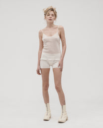 SILK CAMI TOP IN IVORY