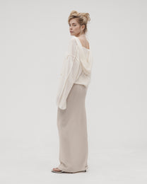 DAILY MAXI SKIRT IN BEIGE