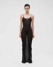 SILK CAMI MAXI DRESS IN BLACK