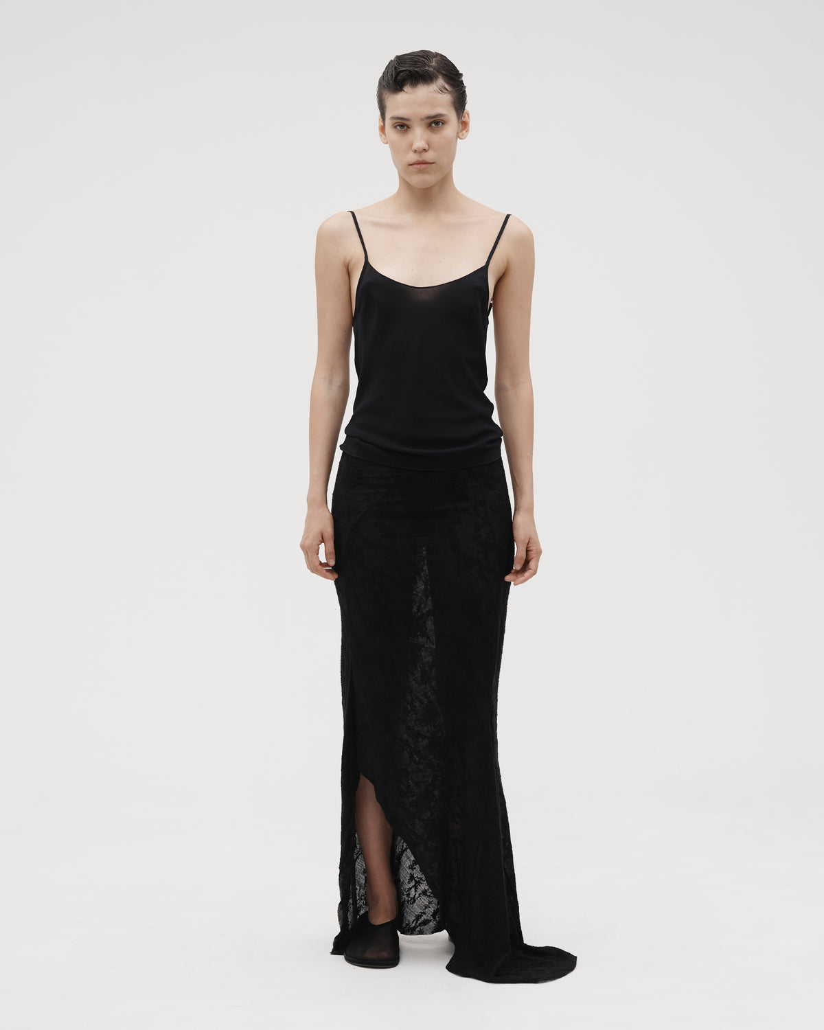 FISHTAIL SKIRT IN BLACK