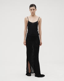 FISHTAIL SKIRT IN BLACK
