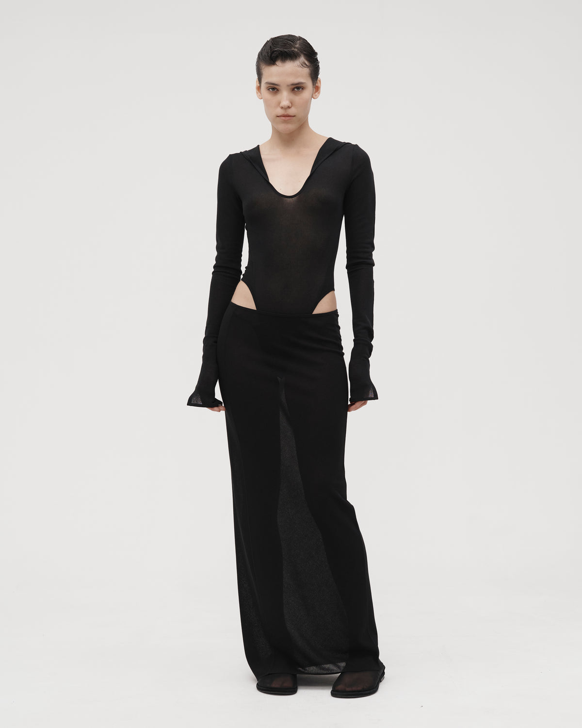 DAILY MAXI SKIRT IN BLACK