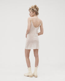 SILK CAMI MINI DRESS IN IVORY