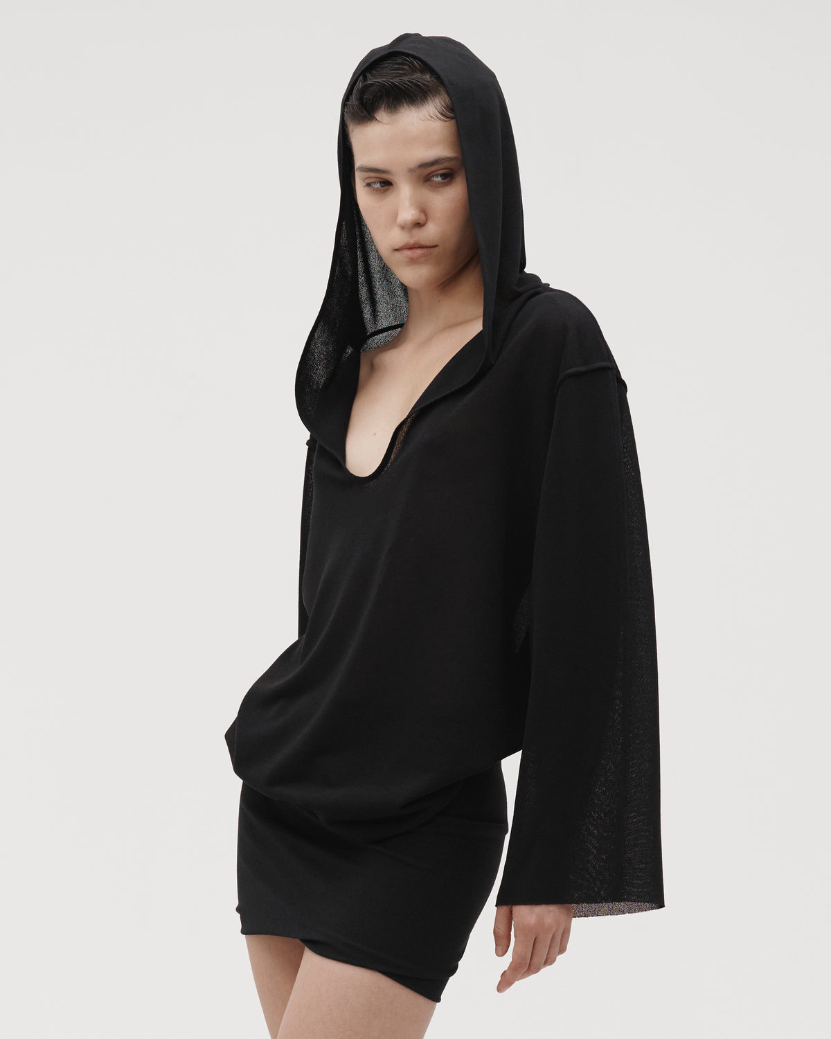 RELAXED-FIT HOODIE IN BLACK