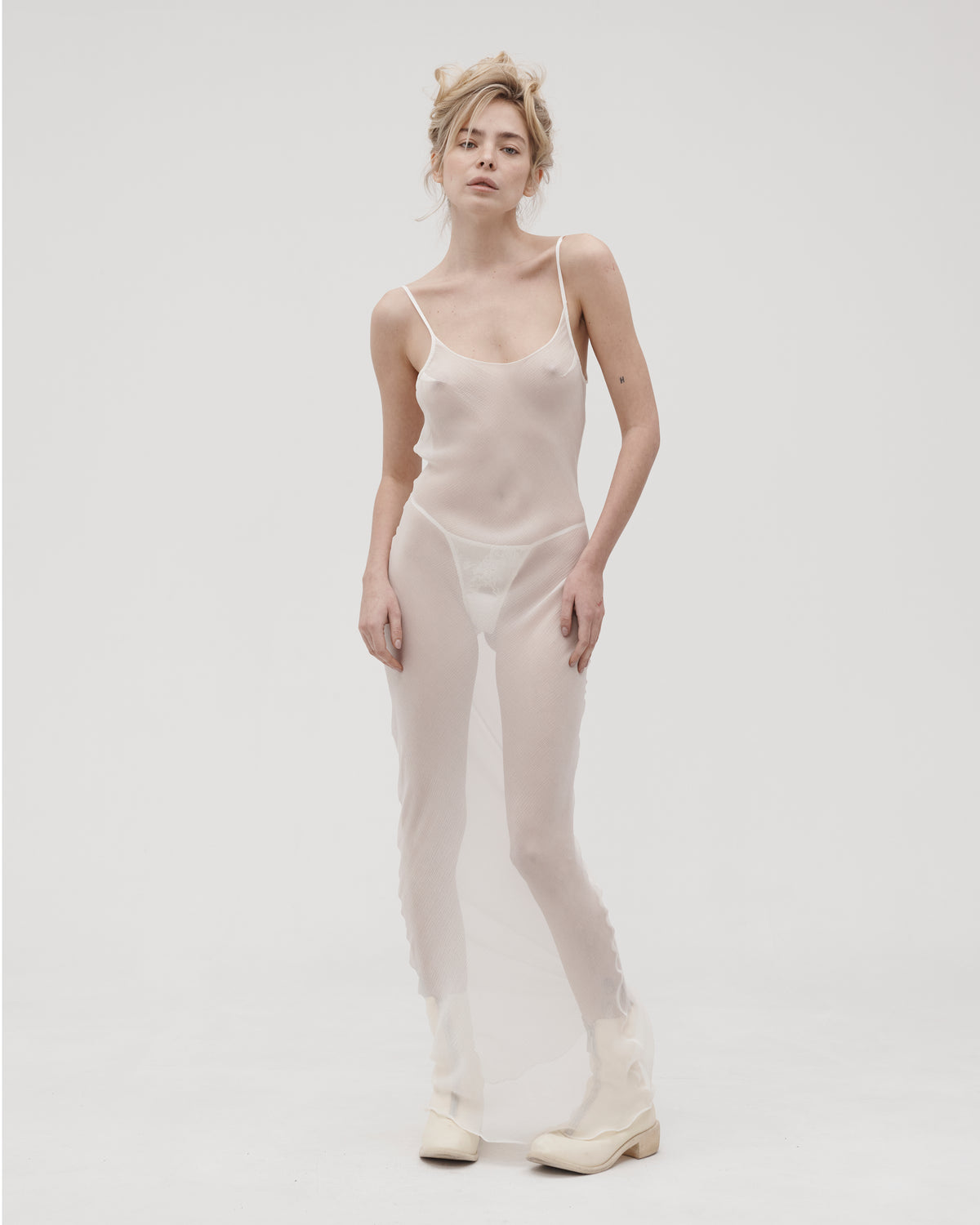 SILK CAMI MAXI DRESS IN MILK