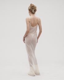 SILK CAMI MAXI DRESS IN MILK