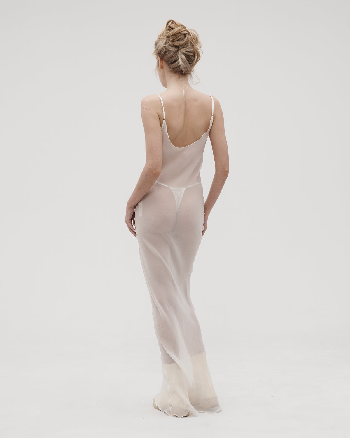 SILK CAMI MAXI DRESS IN MILK