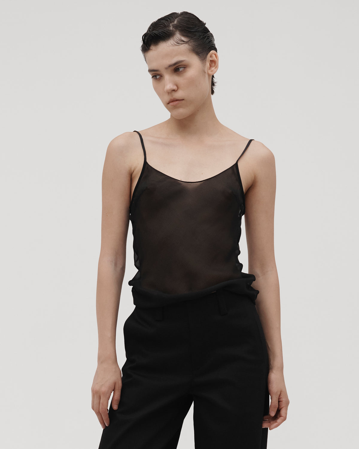 SHEER SILK TOP