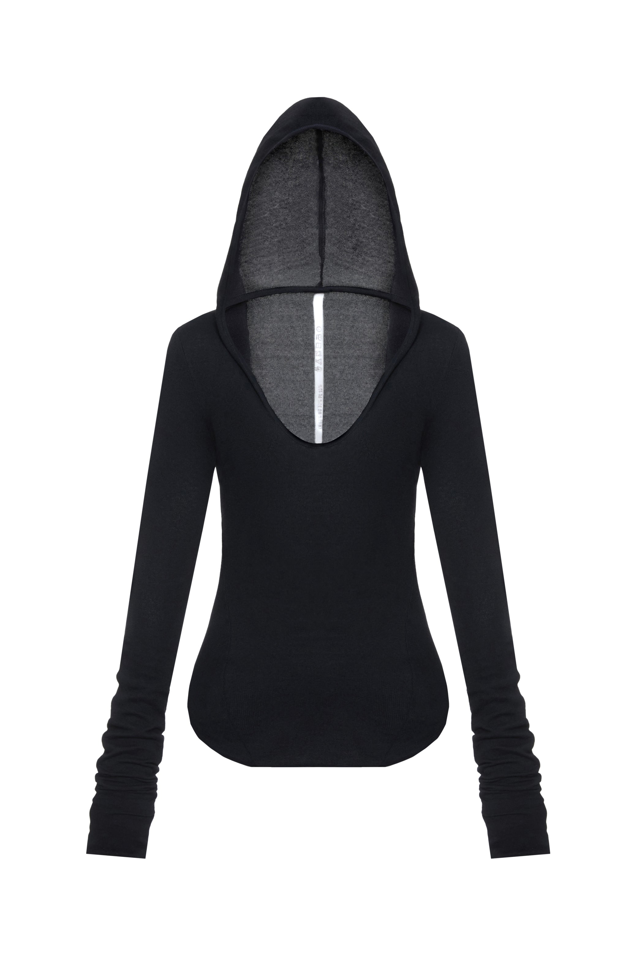HOODED LONGSLEEVE IN BLACK