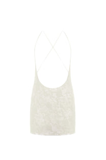CUT-OUT MINI DRESS IN IVORY