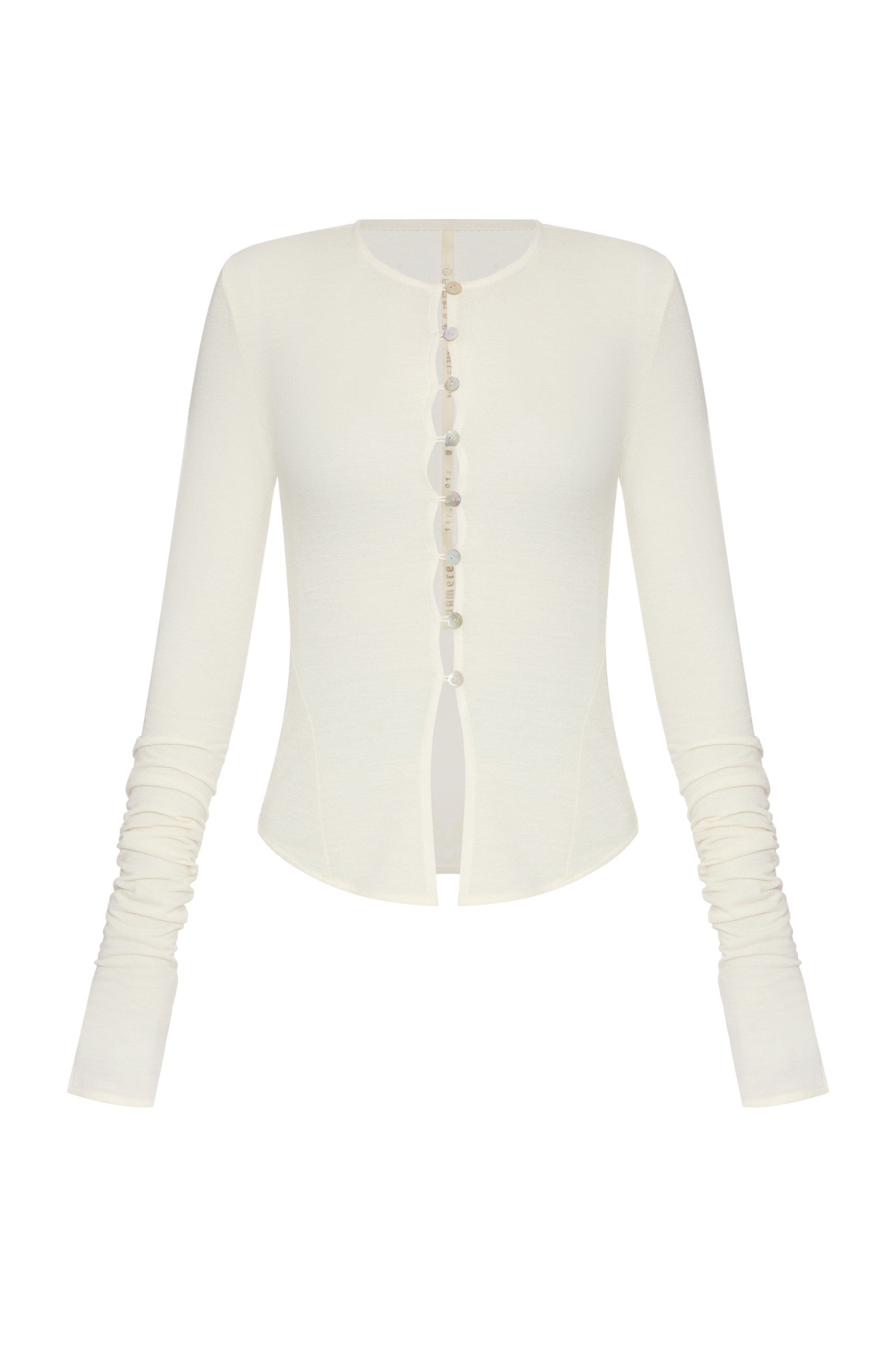 BUTTONED TOP IN MILK