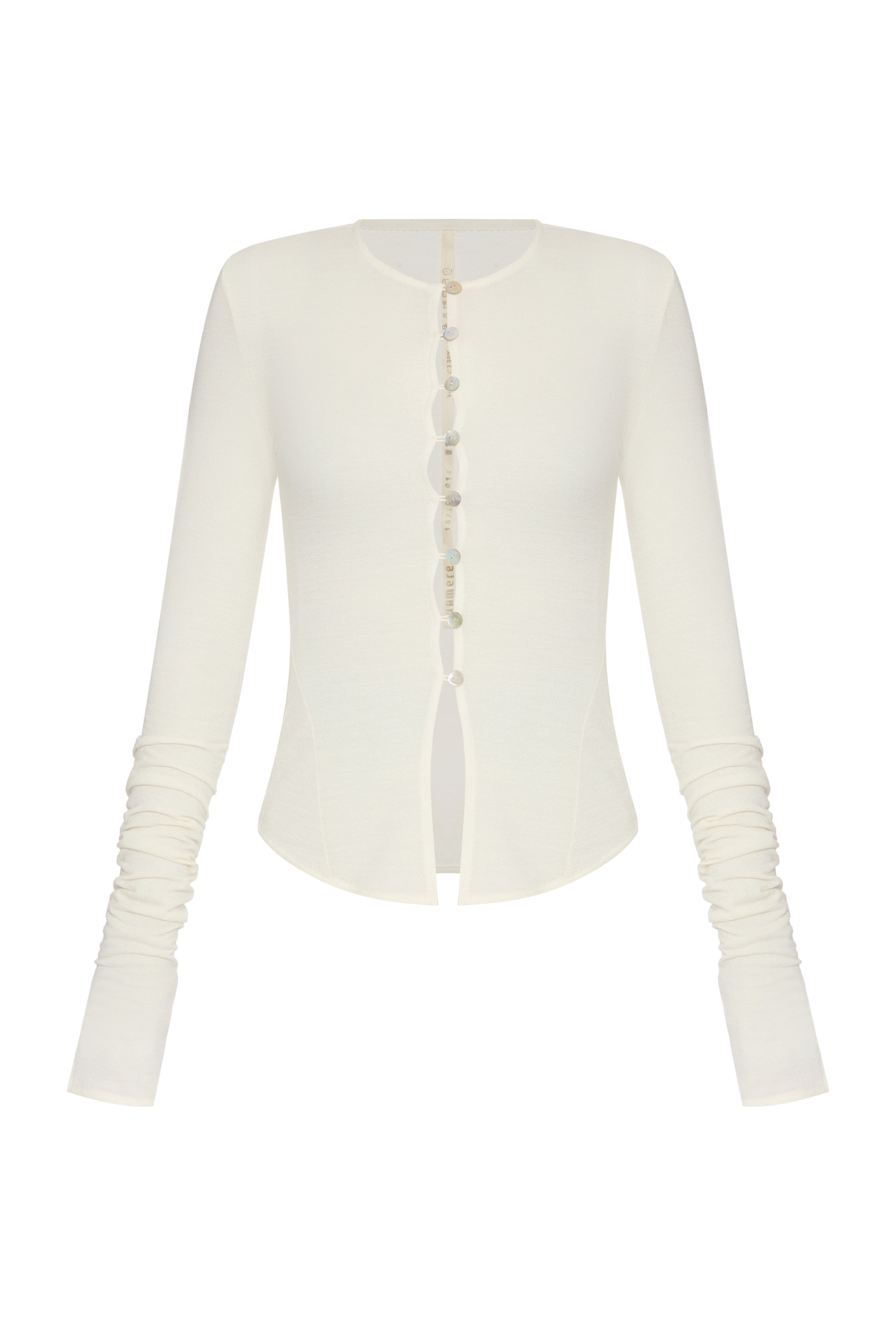 BUTTONED TOP IN MILK