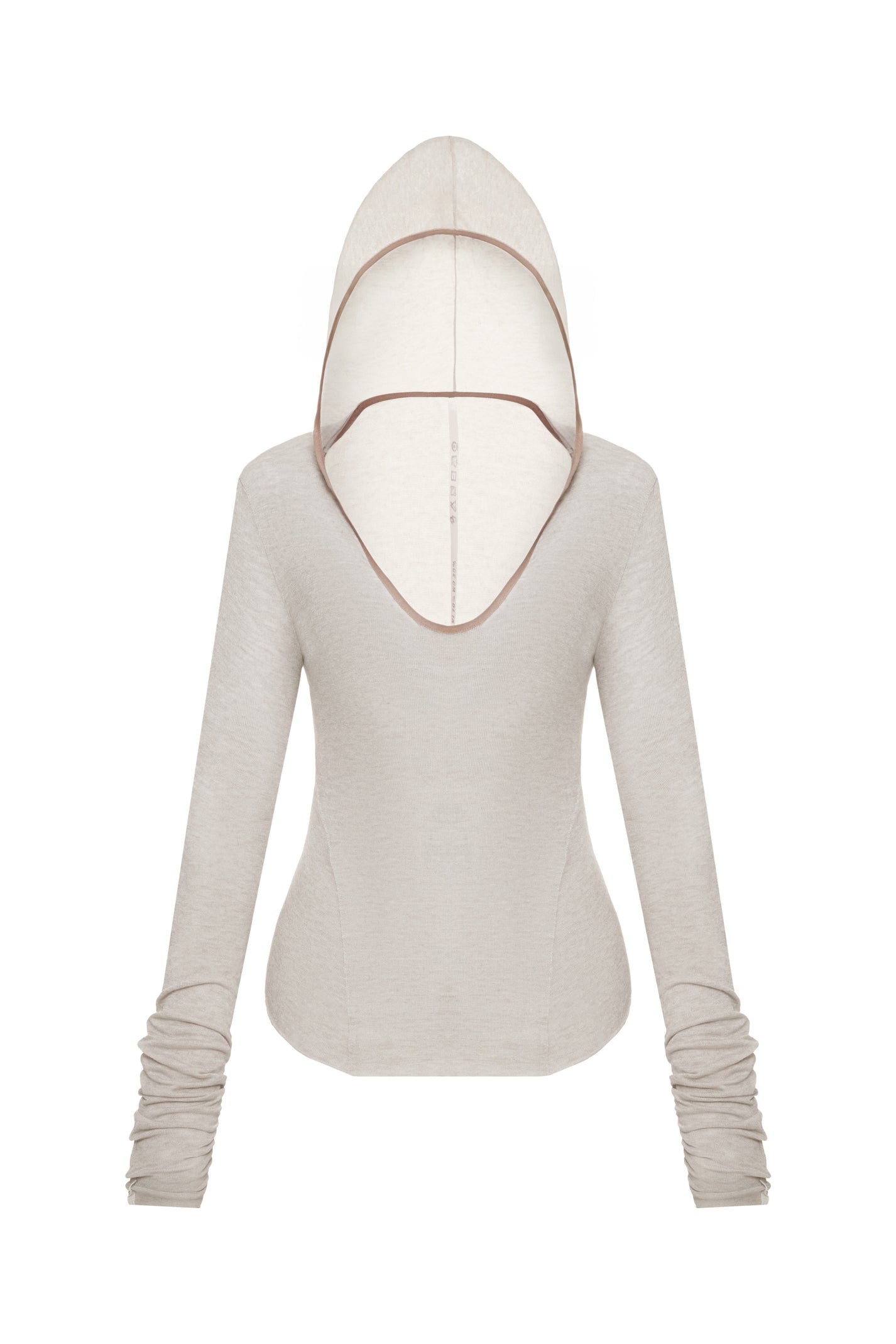 HOODED LONGSLEEVE IN DUST TAN