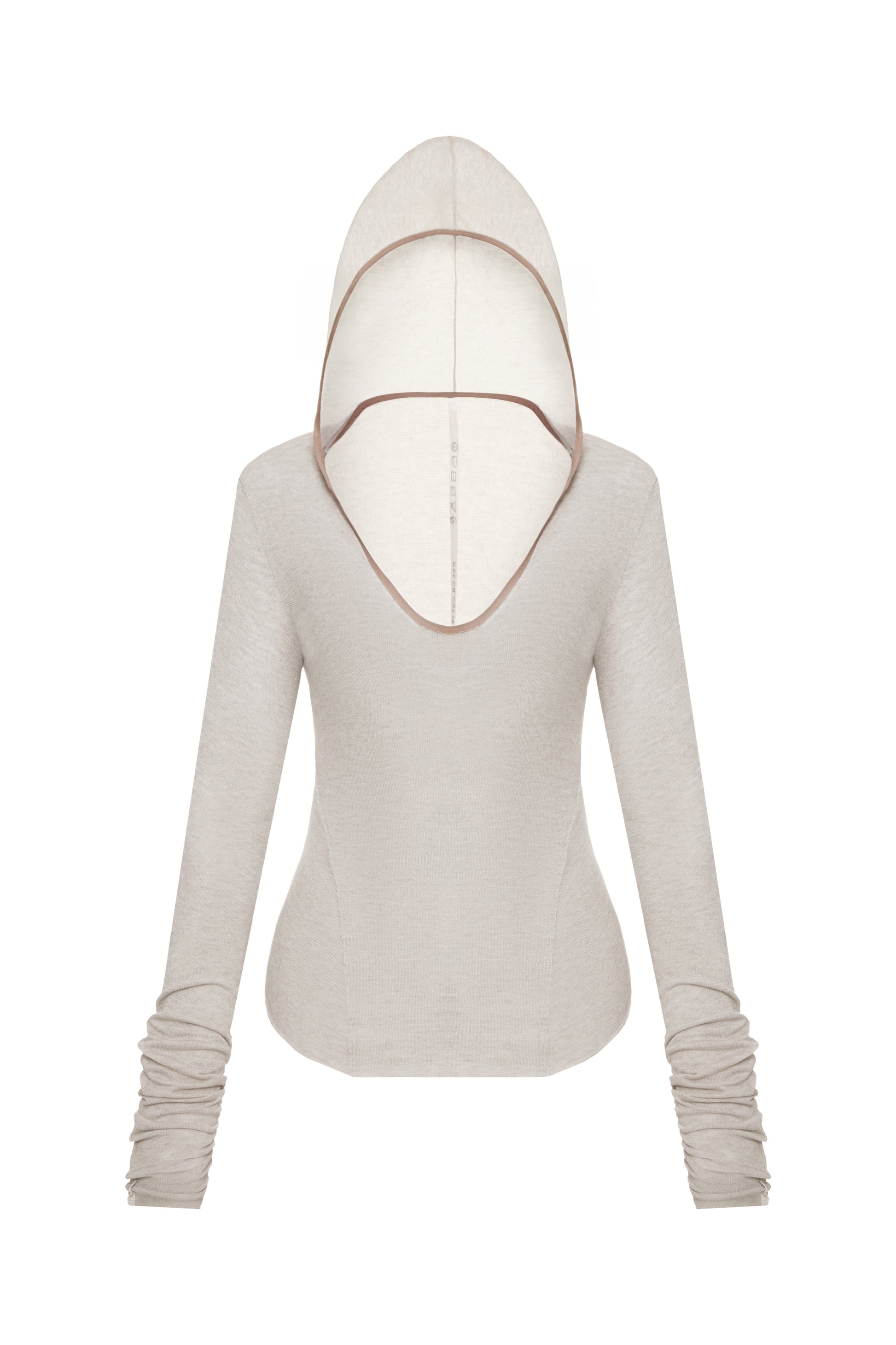 HOODED LONGSLEEVE IN DUST TAN