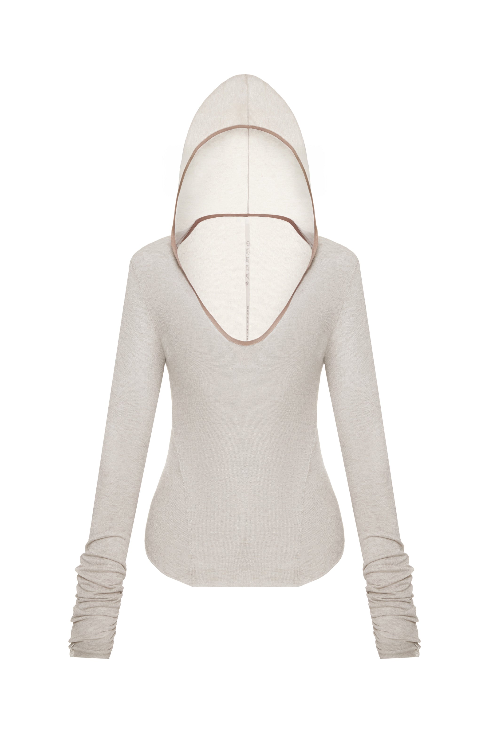 HOODED LONGSLEEVE IN DUST TAN