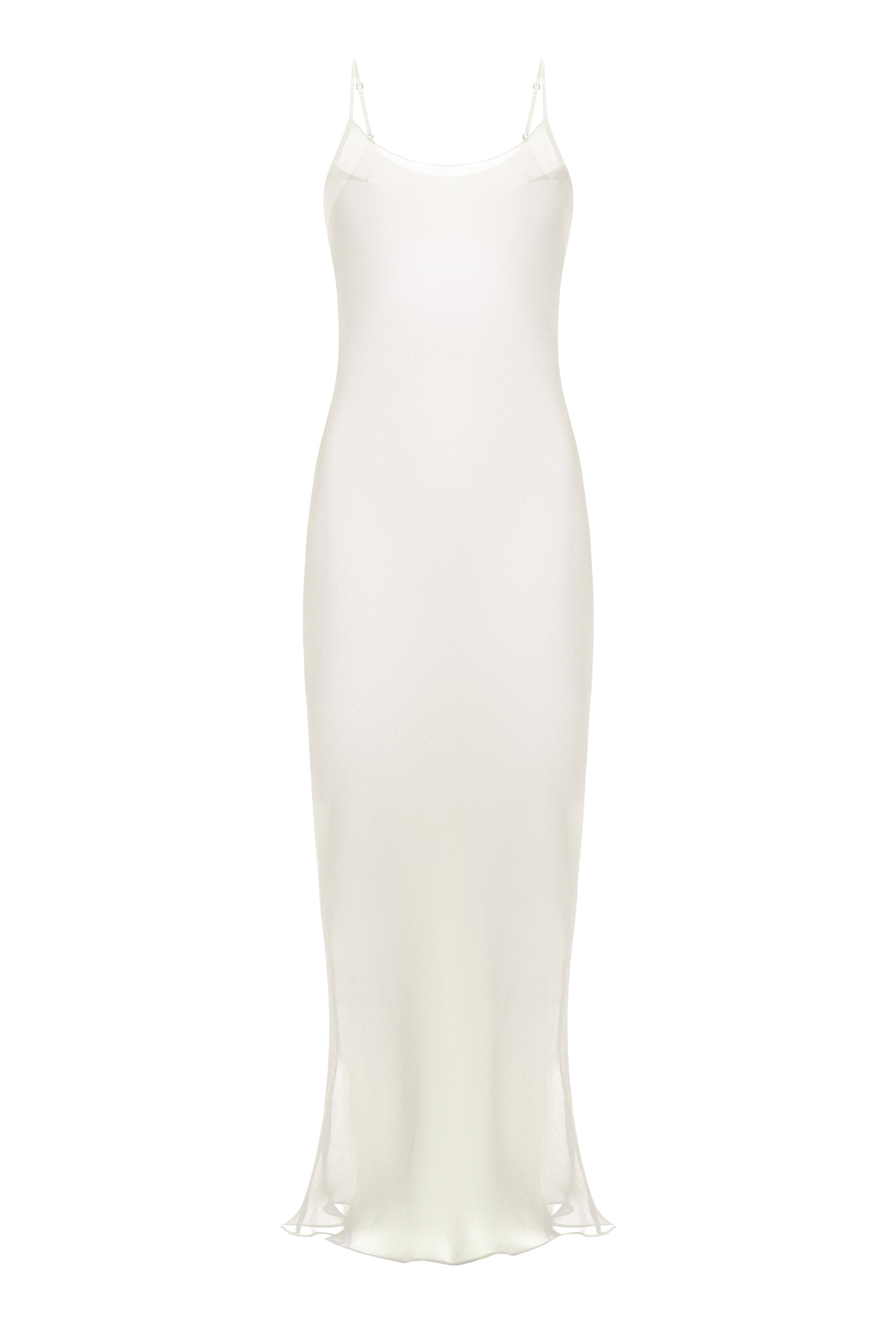 SILK CAMI MAXI DRESS IN MILK