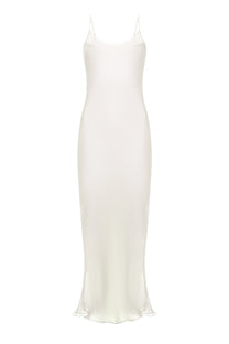 SILK CAMI MAXI DRESS IN MILK