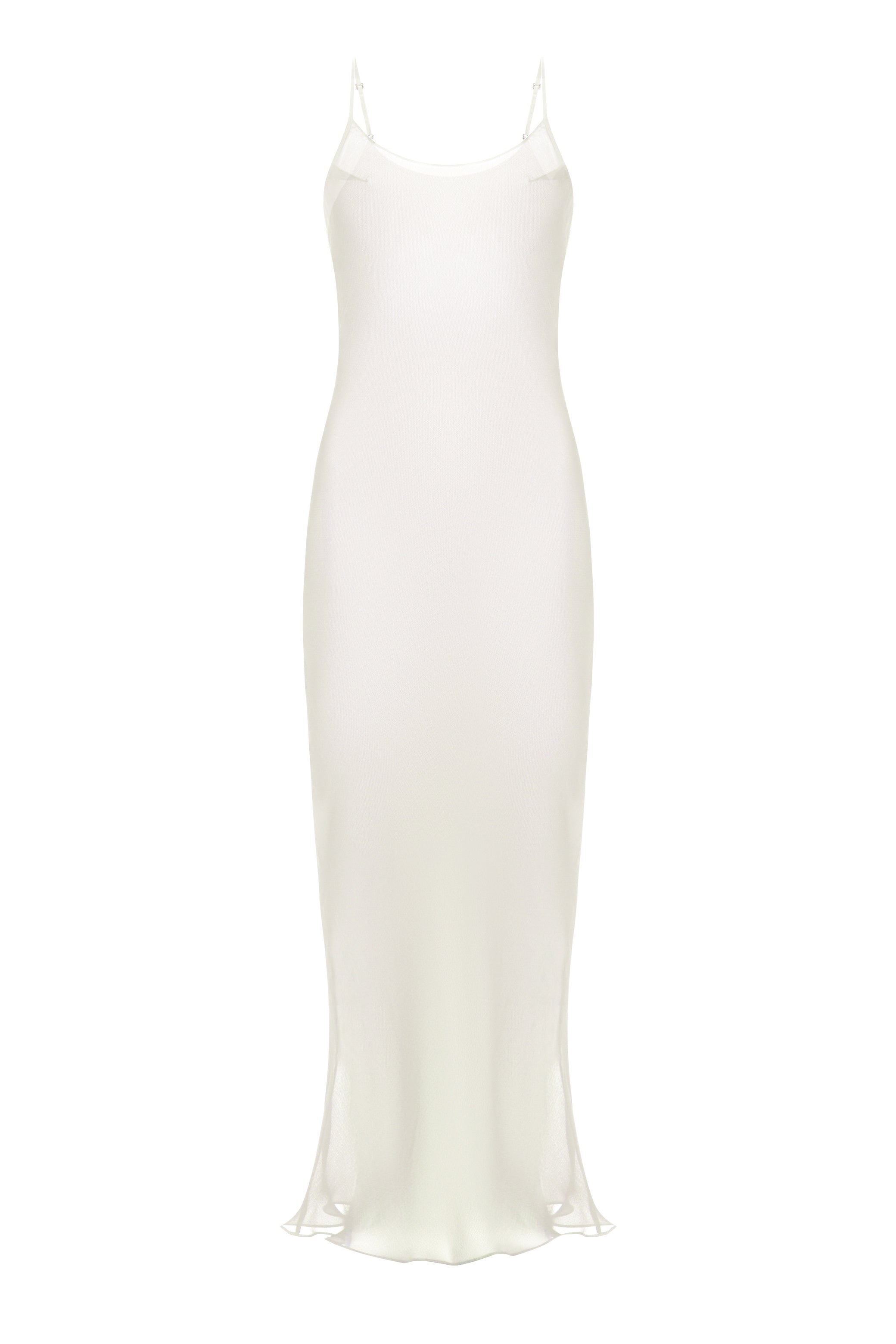 SILK CAMI MAXI DRESS IN MILK