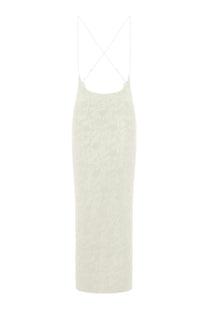 CUT-OUT MAXI DRESS IN IVORY