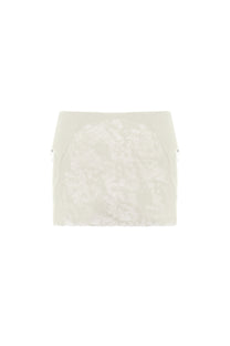CUT-OUT MINI DRESS IN IVORY