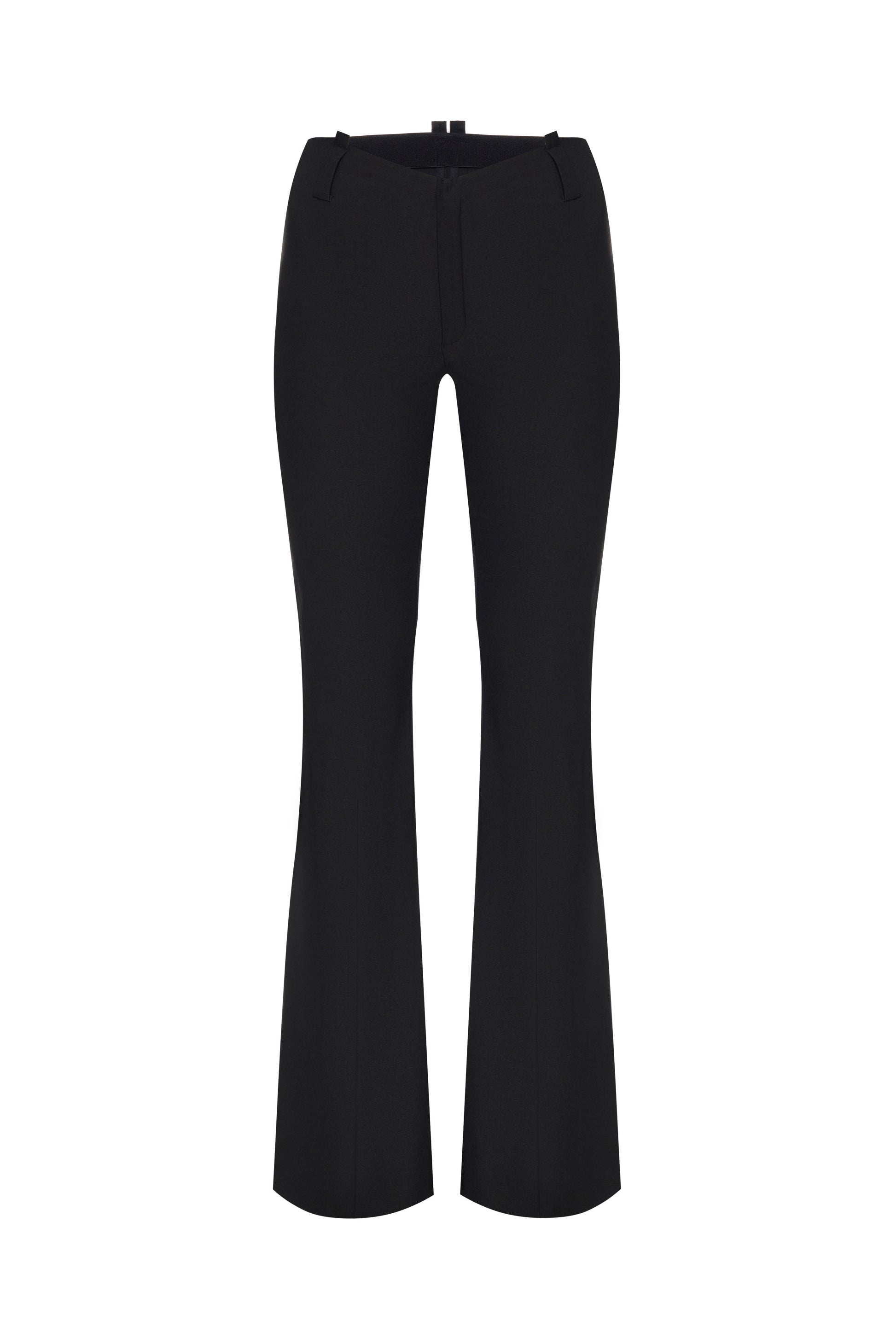 COTTON FLARED LEG PANTS