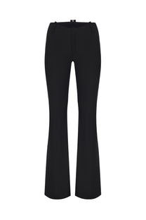 COTTON FLARED LEG PANTS