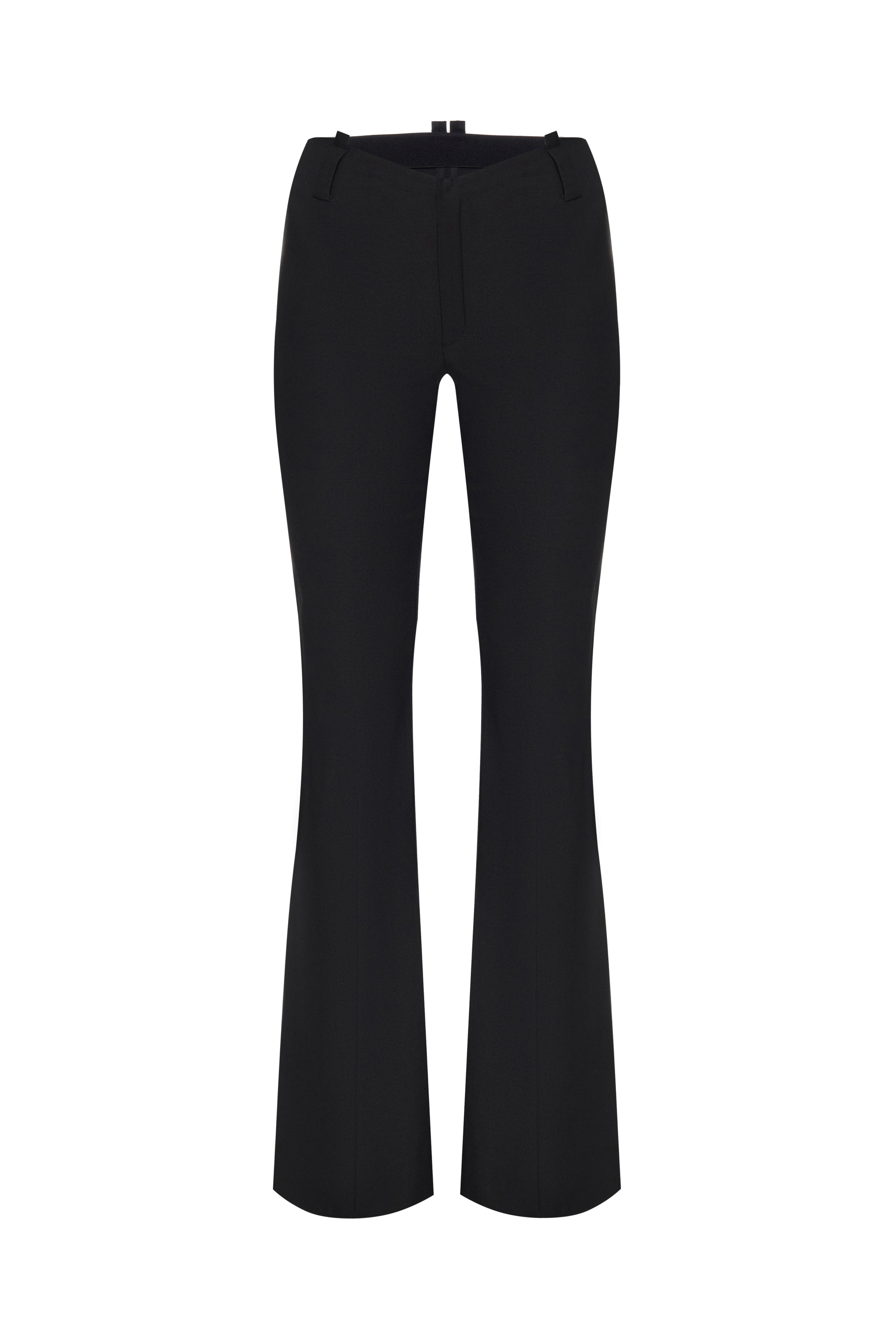 COTTON FLARED LEG PANTS