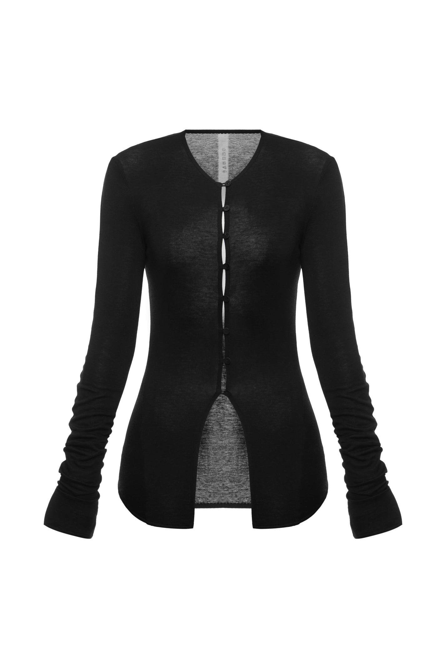 BUTTONED LONGSLEEVE IN BLACK