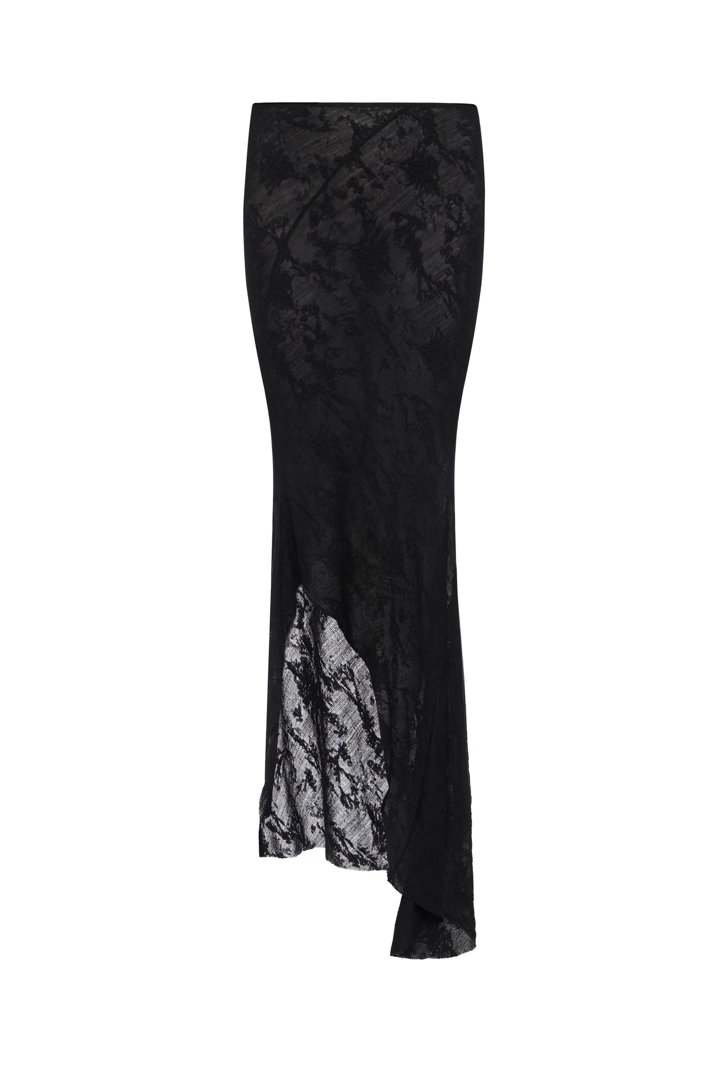 FISHTAIL SKIRT IN BLACK