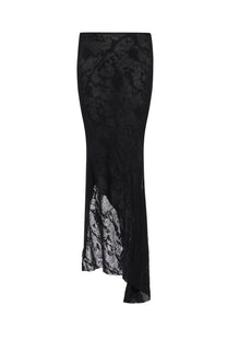 FISHTAIL SKIRT IN BLACK