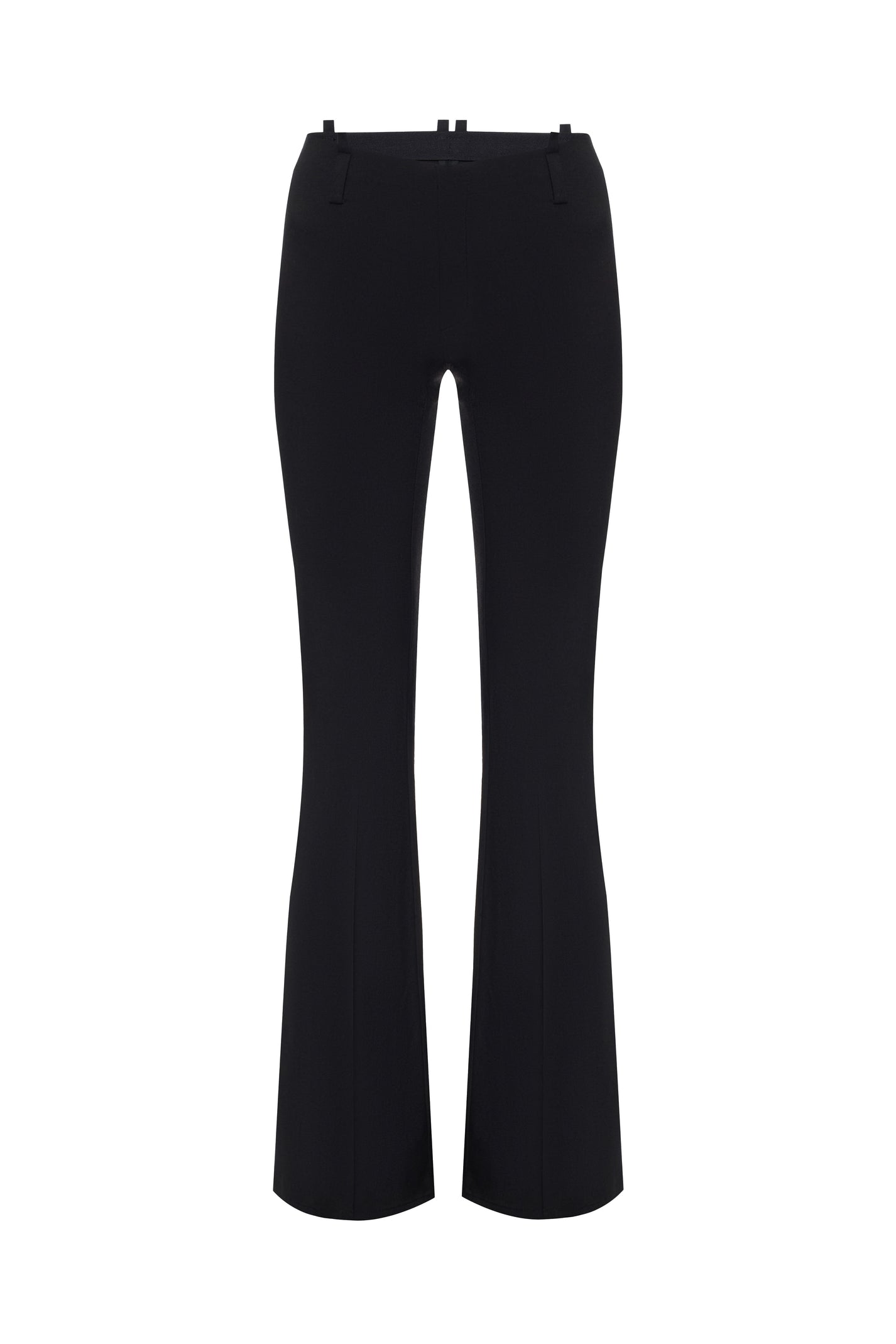 WOOL FLARED LEG PANTS