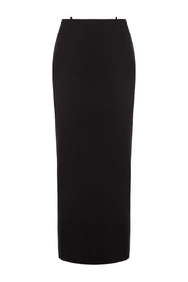 WOOL MAXI SKIRT WITH BELT LOOPS