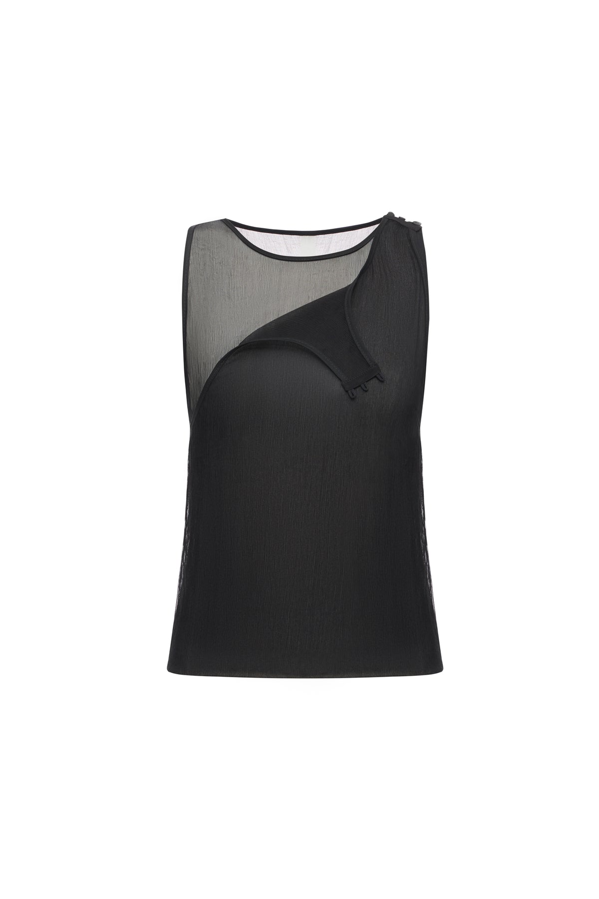 SILK TOP IN BLACK