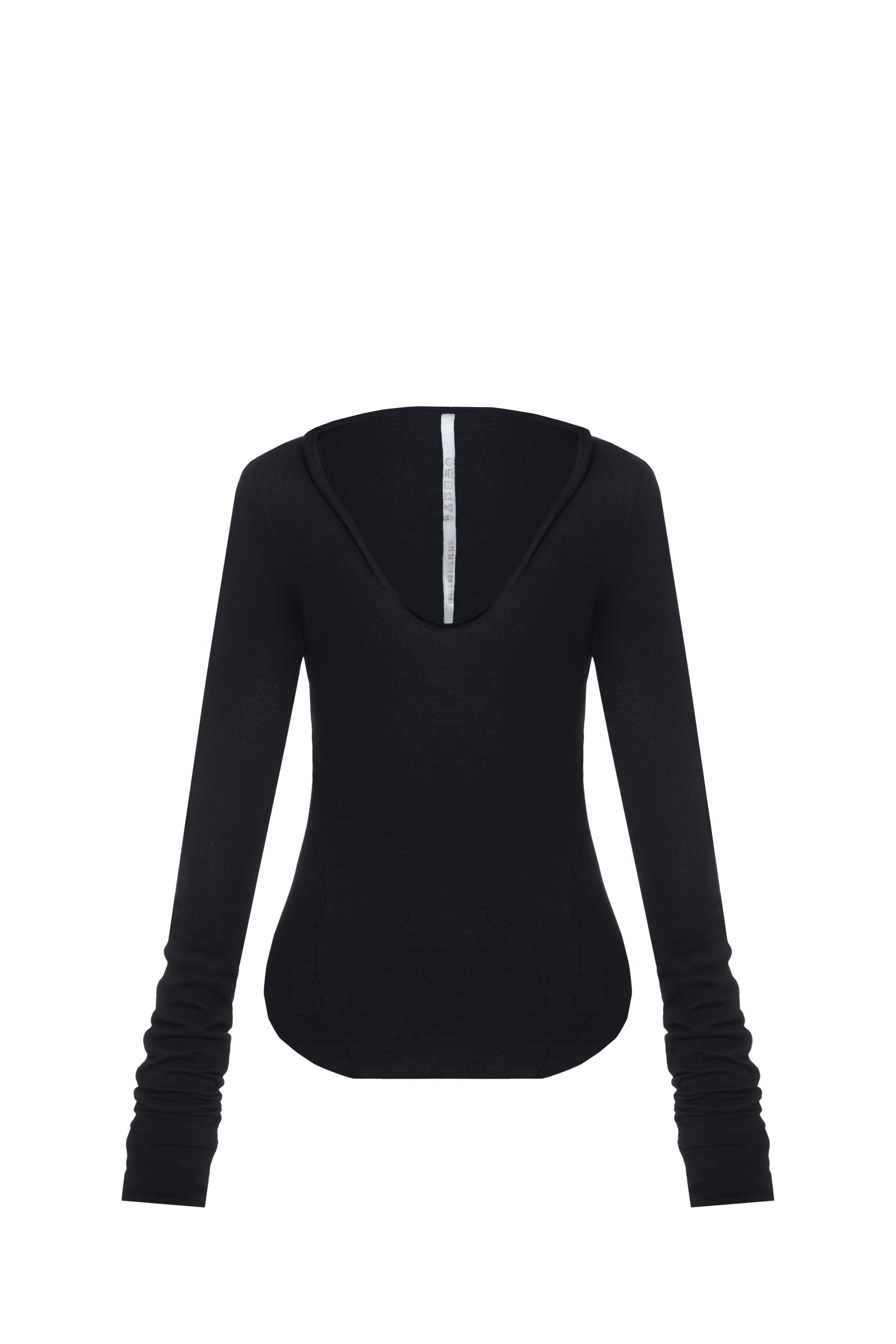 HOODED LONGSLEEVE IN BLACK