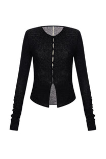 BUTTONED TOP IN BLACK