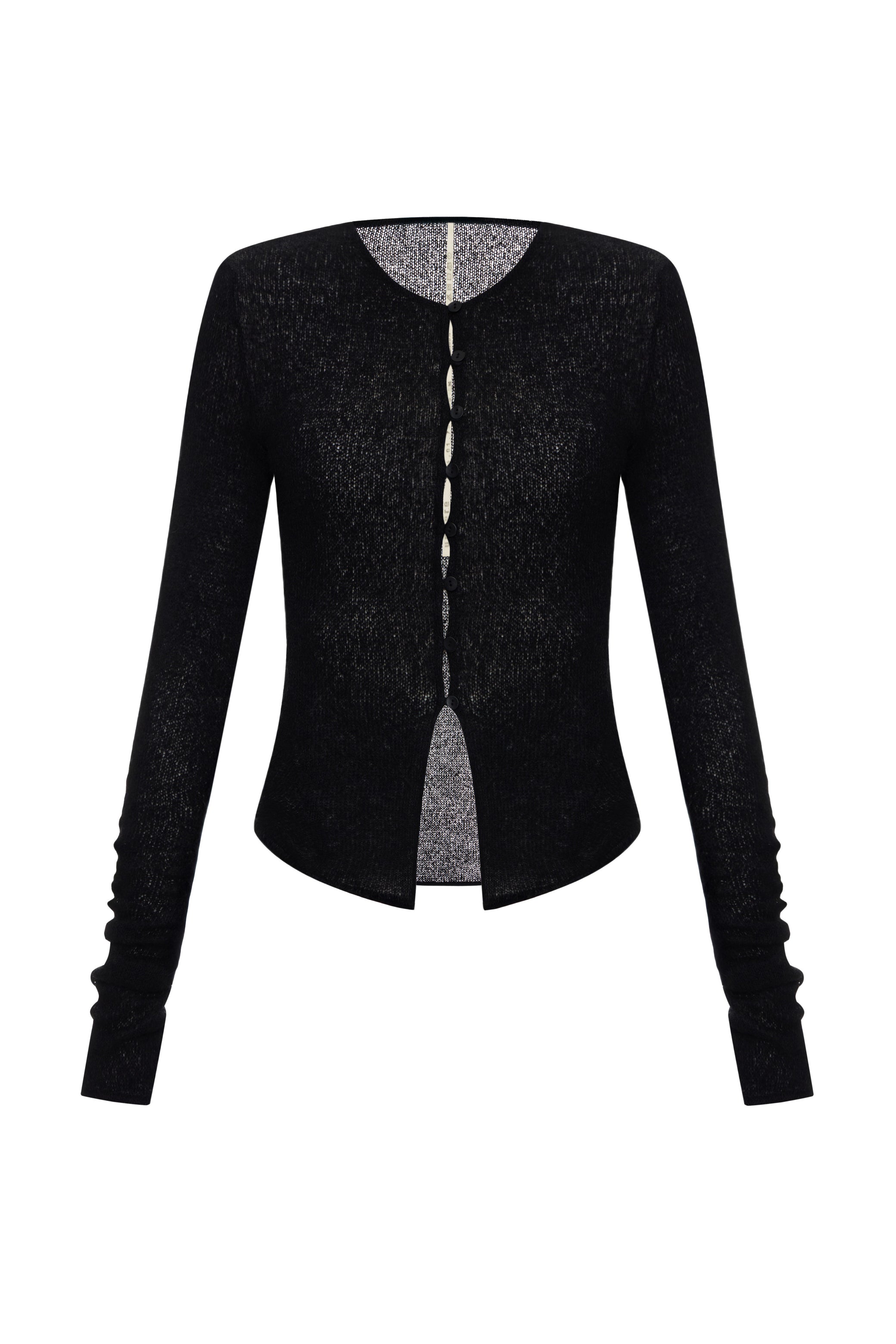 BUTTONED TOP IN BLACK