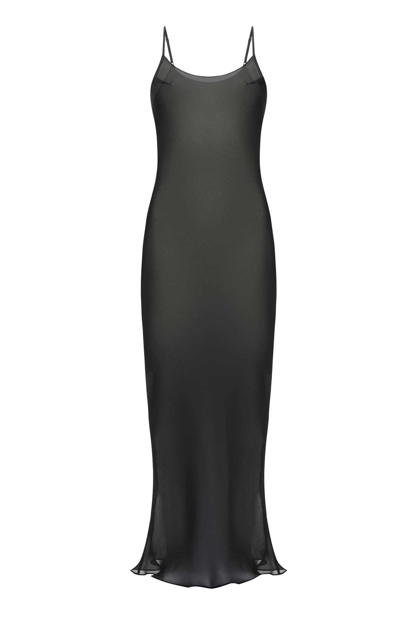 SILK CAMI MAXI DRESS IN BLACK