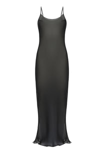 SILK CAMI MAXI DRESS IN BLACK