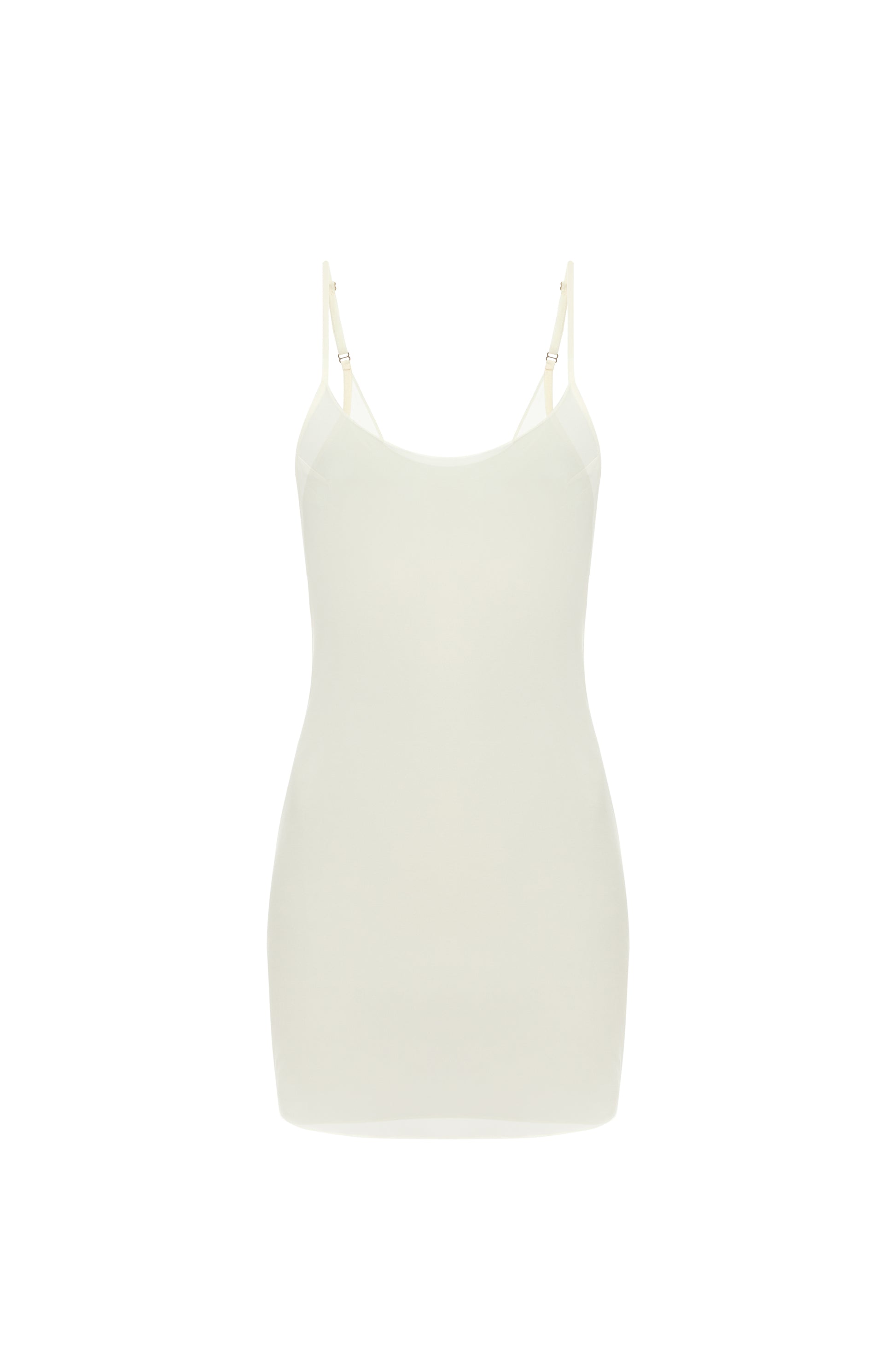 SILK CAMI MINI DRESS IN IVORY