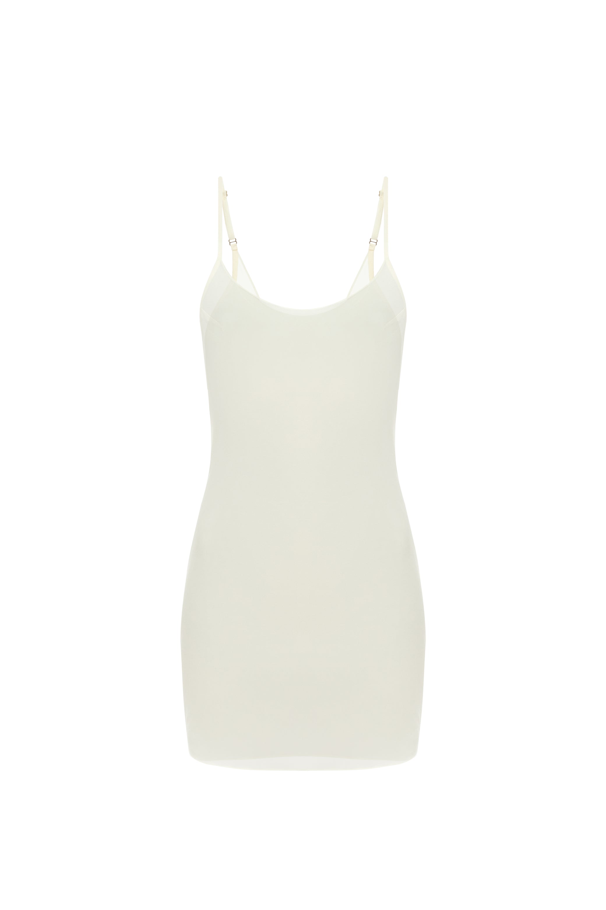 SILK CAMI MINI DRESS IN IVORY