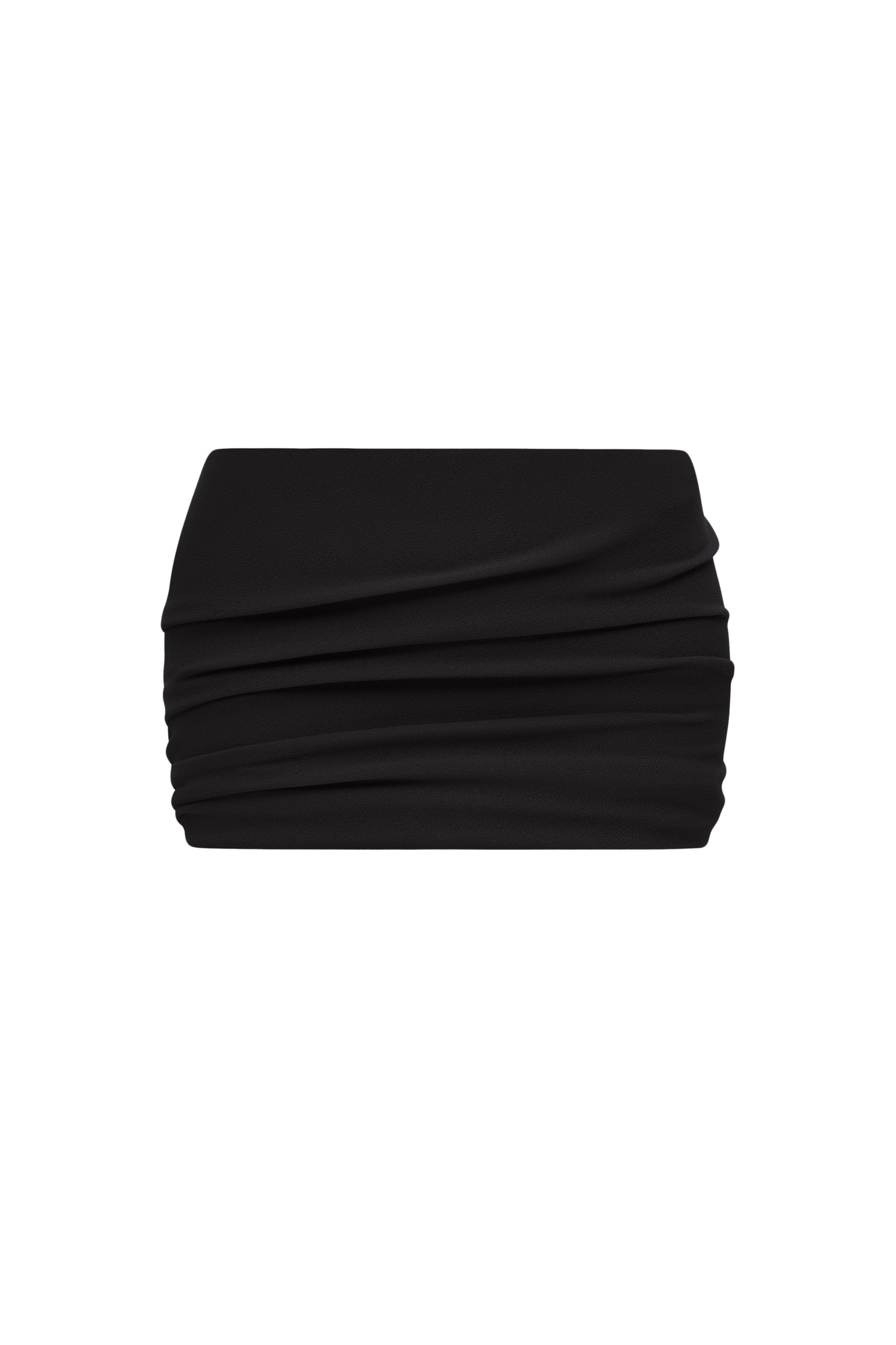 TWISTED MINI SKIRT IN BLACK