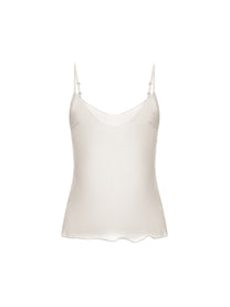 SHEER SILK TOP IN MILK