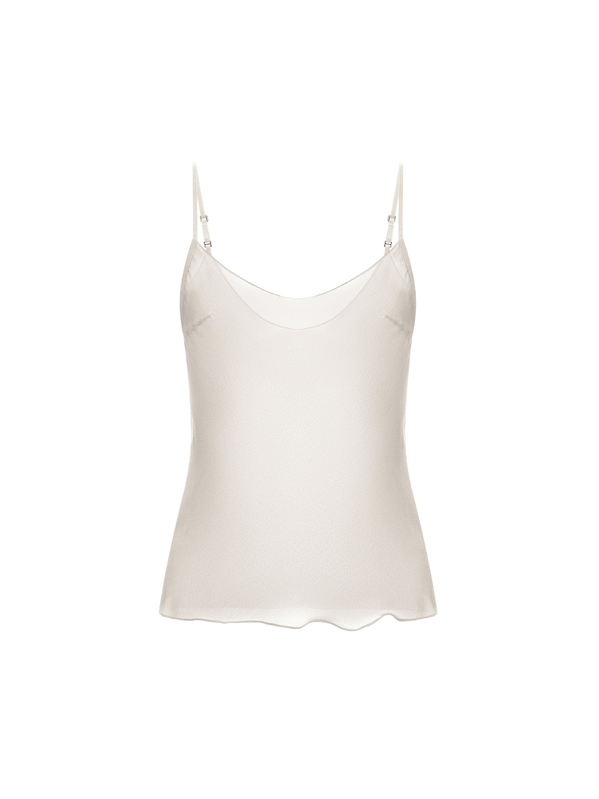 SHEER SILK TOP IN MILK