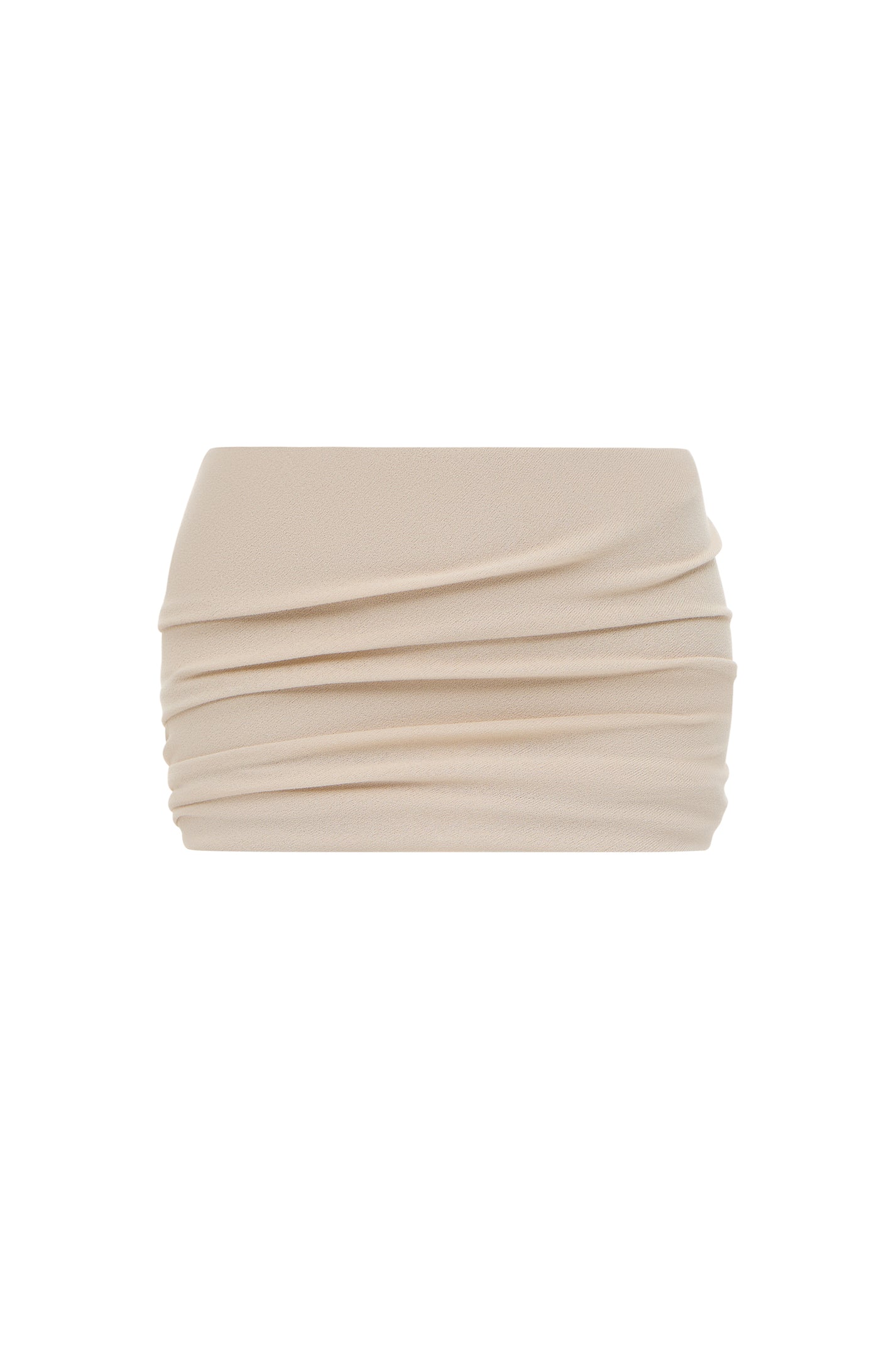 TWISTED MINI SKIRT IN BEIGE