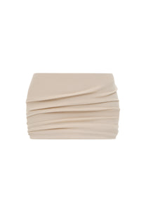 TWISTED MINI SKIRT IN BEIGE