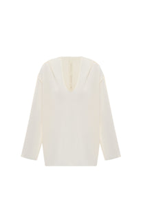 RELAXED-FIT HOODIE IN MILK