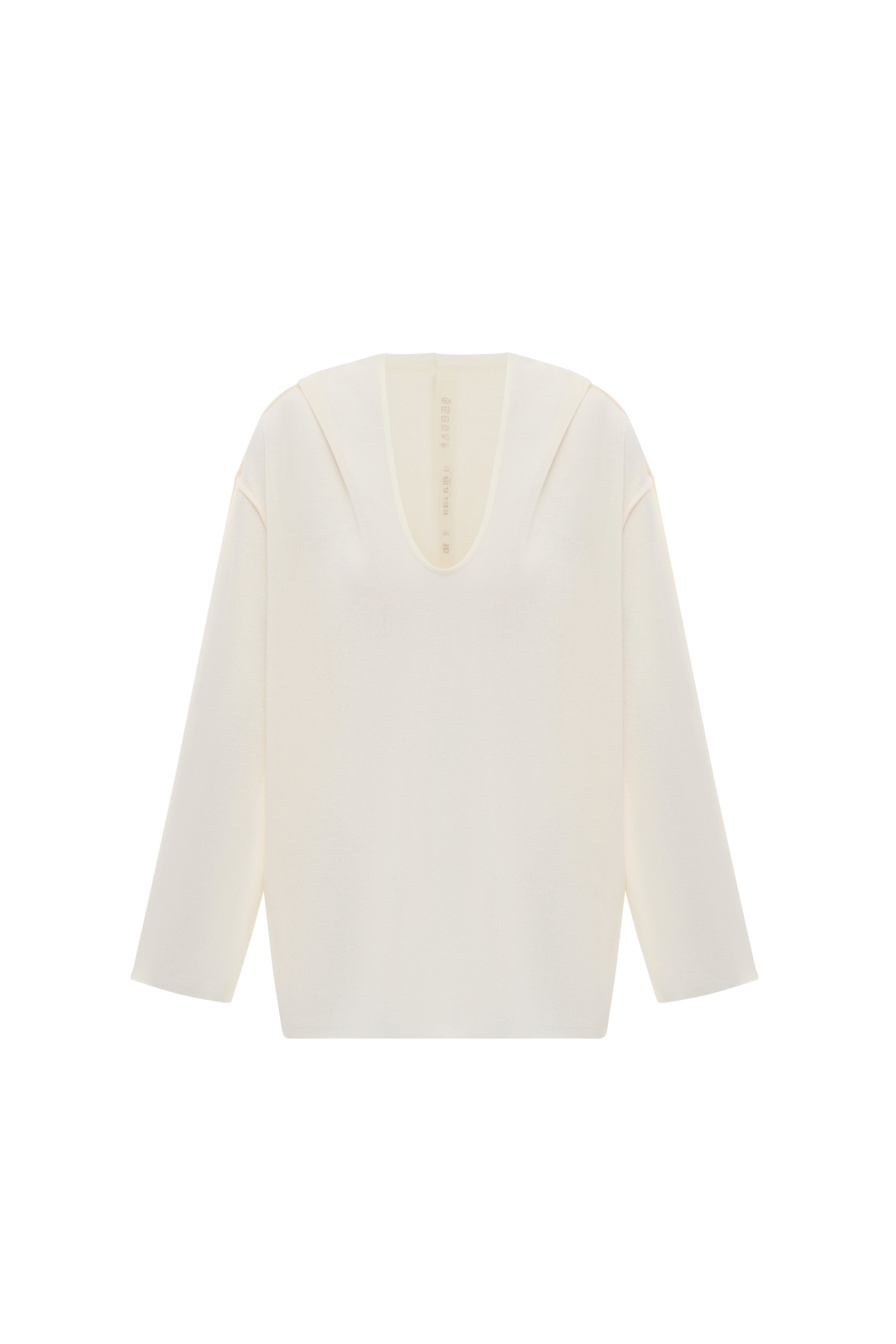 RELAXED-FIT HOODIE IN MILK